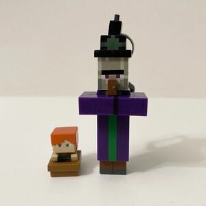 Minecraft Witch Keychain Hanger and Mini Figure Alex with Boat